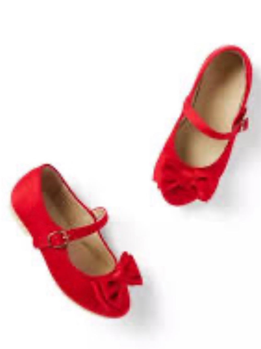 Kids Janie and Jack Red Mary Jane Bow Shoes